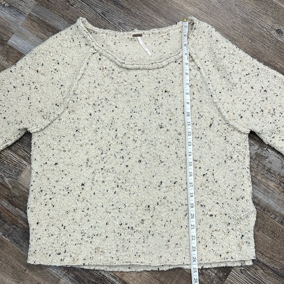 Free People Wool Blend Marsala Tweed Sweater Sz S Nub Oversized Pullover Texture - Picture 11 of 15